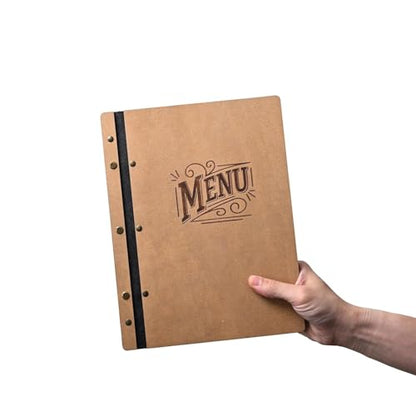 Inko Horeca - Wooden Menu Holder 11.8 х 9 inch - Menu Book for Restaurant - Hard Folding Menu Covers - Wooden Cafe Menu Folder Book for Bar - Bar Menu Sign (Oak) - color: Oak