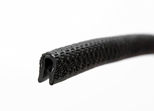 Flexible PVC Plastic Edge Trim - 1/16 Edge, 3/8 Leg Length Protector for Sharp & Rough Surfaces - Double Gripping - 25 Feet Length (7.65 M) - Fits Home, Boats, Car, Machinery - size: 25 Feet