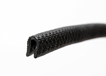Flexible PVC Plastic Edge Trim - 1/16 Edge, 3/8 Leg Length Protector for Sharp & Rough Surfaces - Double Gripping - 25 Feet Length (7.65 M) - Fits Home, Boats, Car, Machinery - size: 25 Feet