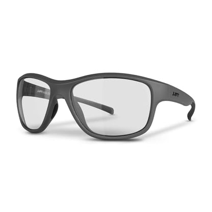 LIFT Delamo Safety Glasses, Medium–Large Fit, ANSI Z87.1 Polycarbonate - color: Dark Grey/Clear, size: One Size