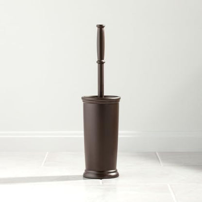 mDesign Metal Freestanding Slim Toilet Bowl Brush and Holder (Pack of 2) - color: Espresso, size: Pack of 2