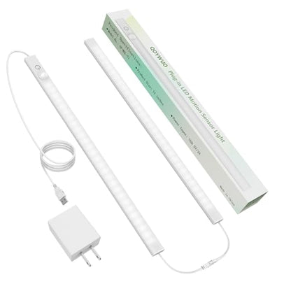 USB Plug-in Motion Sensor Light, ON/Night/Day Modes, Bright&Dimmable - color: Cool White, size: 2-Bar