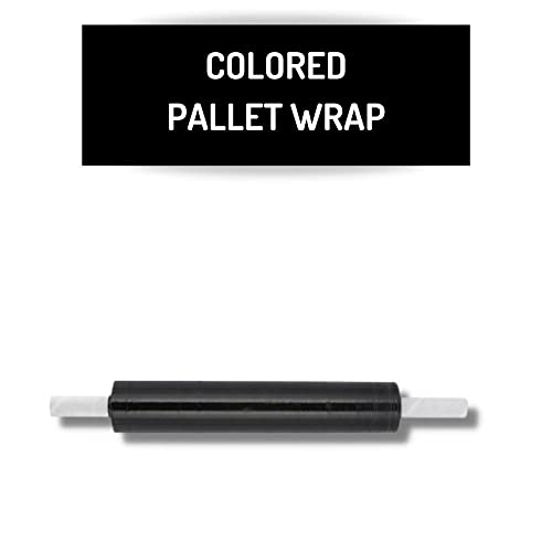 PSBM Black Stretch Film/Wrap with Extended Core Handles, 1 Roll 20 Inch x 1000 Feet 80 Gauge Heavy Duty Clear Plastic Wrap Industrial Strength Shrink Film for Moving, Packing & Shipping - size: 1 Roll, style: Black