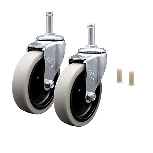 Service Caster Brand – Compatible with/Replacement for – Janitor Cleaning Carts – Fits Most Rubbermaid Janitorial Carts - color: 2 Swivel - No Brake - 2 Sockets, size: Fits Rubbermaid Janitor Cleaning Carts