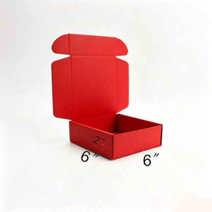 KAXILU Red Cardboard Boxes Shipping Packaging Boxs 20pcs Shipping Boxs Suitable E-Commerce Packaging Small L6xW6xH2 inch - color: Red-1, size: Small-L6xW6xH2 inch