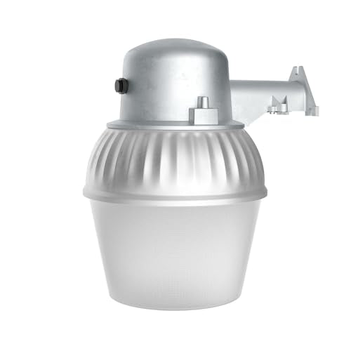 Lithonia Lighting LED Outdoor Flood Light Fixture, Exterior Dusk to Dawn Security Light with Photocell Sensor, Pole or Wall Mount, 3500 Lumens, 5000K Daylight, Gray (OALS10) - size: 3500 Lumens, style: 4000K Cool White Light
