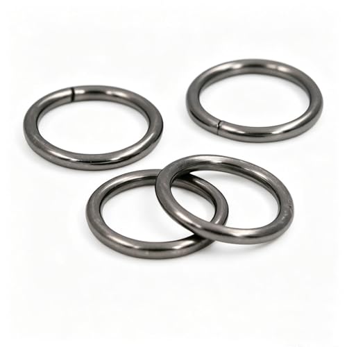 1/2'' Metal O-Ring Buckle Connector Round Loops Non Welded for Bags Webbing Purse and Belt Straps, Gunmetal, Pack of 150 - color: Gunmetal X 150 Pcs