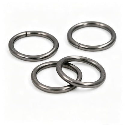 1/2'' Metal O-Ring Buckle Connector Round Loops Non Welded for Bags Webbing Purse and Belt Straps, Gunmetal, Pack of 150 - color: Gunmetal X 150 Pcs
