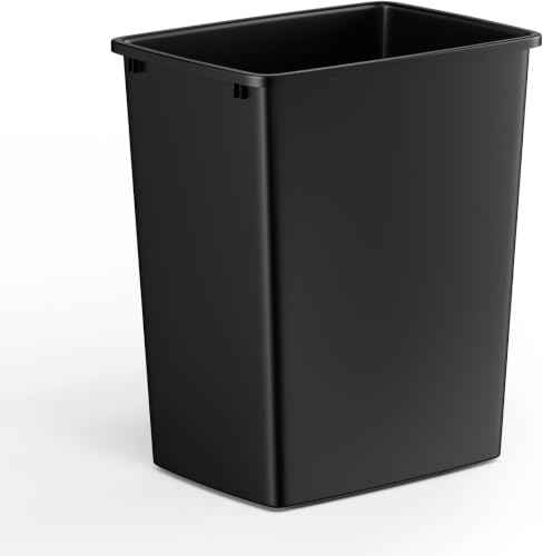 ROOMTEC 35QT Kitchen Trash Can,Sturdy and Lightweight Slim Trash Can,1 Pack - color: Black, style: 1PCS