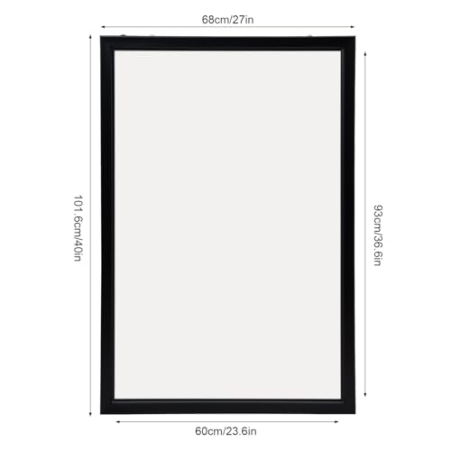 27'' x 40'' LED Poster Frame, Flip Open Light Box Sign 18W with Aluminum Frame, Backlit Advertising Light Box for Menu Poster Retail Store Display, Black - color: Black, size: 27" x 40"