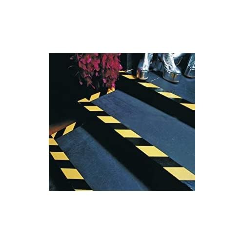Tapix 2 Inch x 108 Feet Black & Yellow Tape Roll - Safety Stripe Waring Tape for Floor - Highly Adhesive Waterproof Hazard Tape for Floors, Walls, Staircase, Pipes, Equipment, Dangerous Area