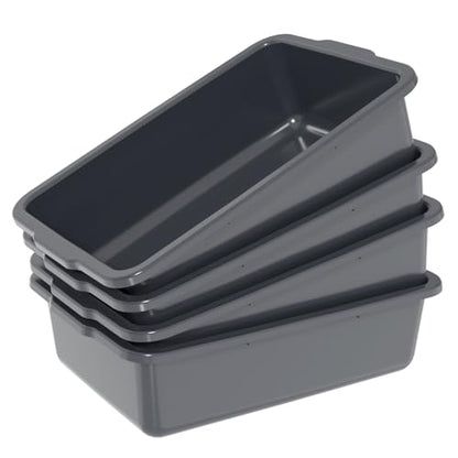24 L Plastic Utility Bus Tub, Large Commercial Bus Boxes, 4 Packs - size: 24 L without Lid