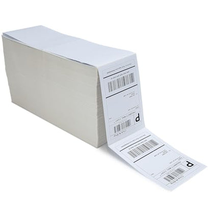 LLIKED 2500 4x6 Thermal Labels Fanfold, Direct Thermal Shipping Labels - Perforated and Strong Adhesive - size: 2500 Labels