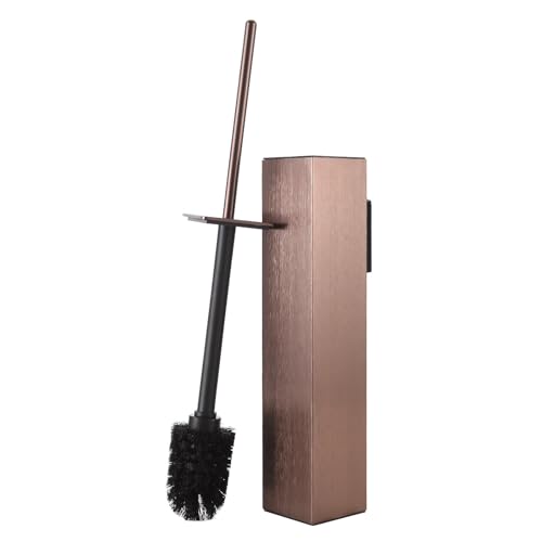 BGL Toilet Brush and Holder Set Rose Gold Wall Mounted for Bathroom Square Design - color: Rose Gold-wall Mount