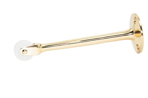 Ives RB472 Brass 6" Roller Bumper, Polished Brass - color: Polished Brass