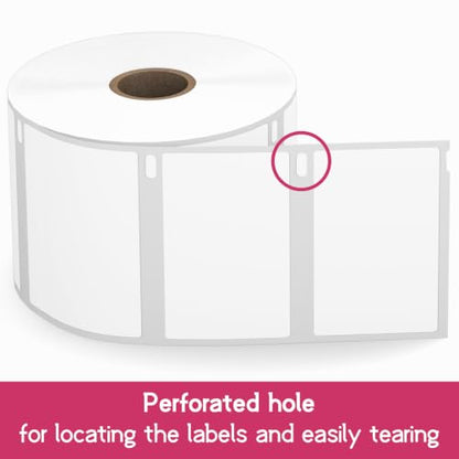 12 Rolls, 12000 Barcodes Labels Replacement for DYMO 30334 1-1/4" x 2-1/4" - size: 2-1/4" x 1-1/4" | 30334-12 Rolls