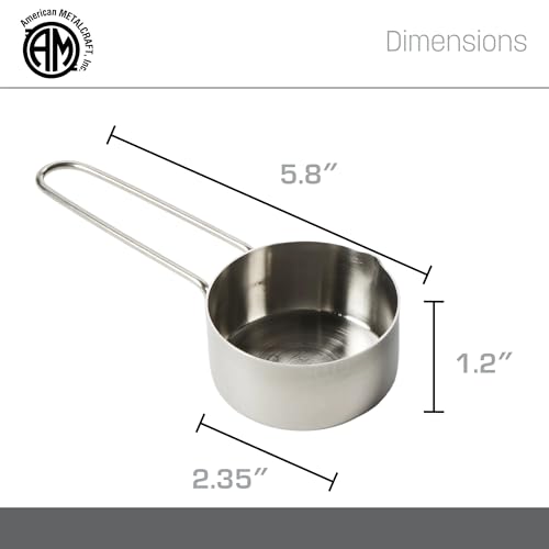 American METALCRAFT, Inc. 1/3 Stainless Steel Measuring Cup, Silver - size: 1/3 Cup