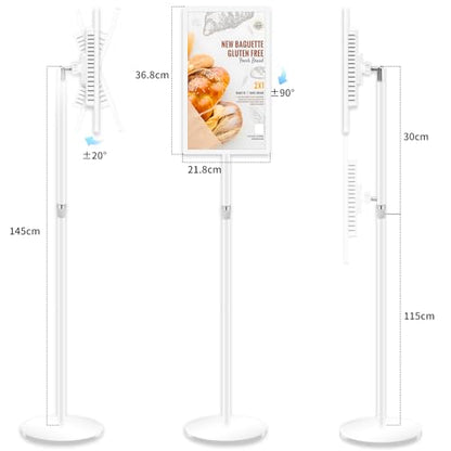 15.6" Digital Signage Display with Adjustable Stand - color: White, size: 4+64