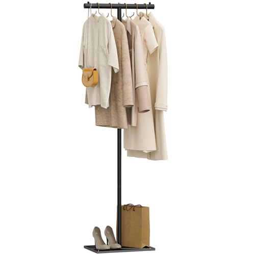 OUTBROS Coat Rack Freestanding, 68.9" High Small Clothes Rack, Black - color: Black