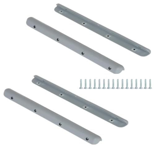 4 Packs Plastic Grey Corner 12inch Bumper Surface Guard with Rubber Edges 12x1-3/16 x 1-1/8 in (4)