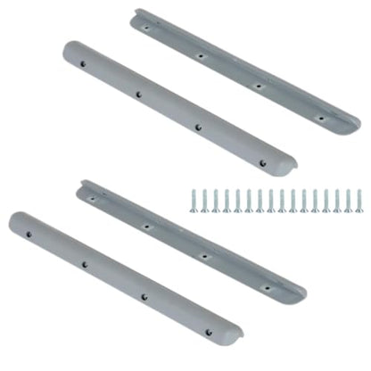 4 Packs Plastic Grey Corner 12inch Bumper Surface Guard with Rubber Edges 12x1-3/16 x 1-1/8 in (4)