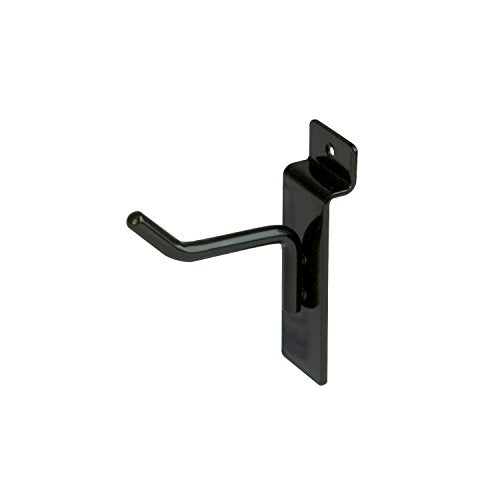Only Garment Racks 2" Slatwall Hooks for Slat Panel Display - 50 Pcs Box - 1/4" Dia Wire - Heavy Duty - Black Color