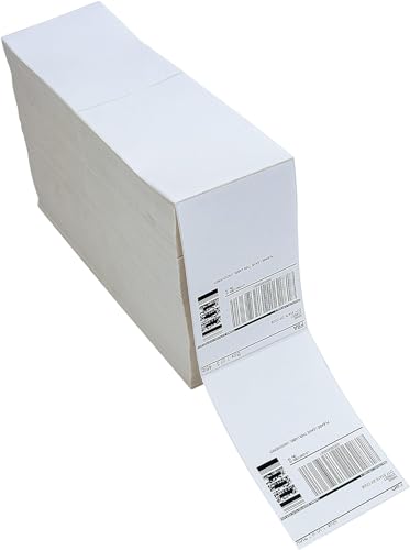 LLIKED 270000 Fanfold 4" x 6" Direct Thermal Labels, Commercial Grade - size: 270000 Labels