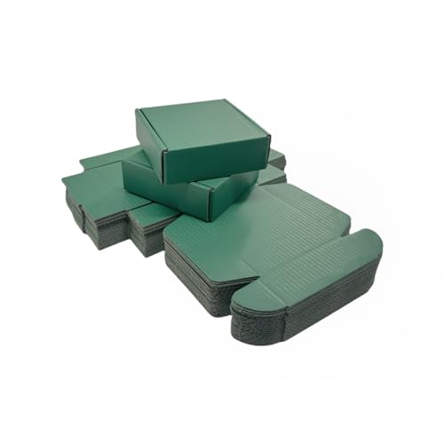 50 Pack 5.5x5.1x2 in Hunter Green Shipping Boxes - color: Hunter Green, size: 5.5x5.1x2 in
