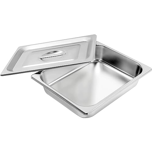 ZeroPone Hotel Pans with Lids, 4 Pack, 1/2 Size, 2.5" Deep - color: 2.5" Deep 4 Pack, size: 1/2 Size