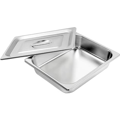 ZeroPone Hotel Pans with Lids, 4 Pack, 1/2 Size, 2.5" Deep - color: 2.5" Deep 4 Pack, size: 1/2 Size