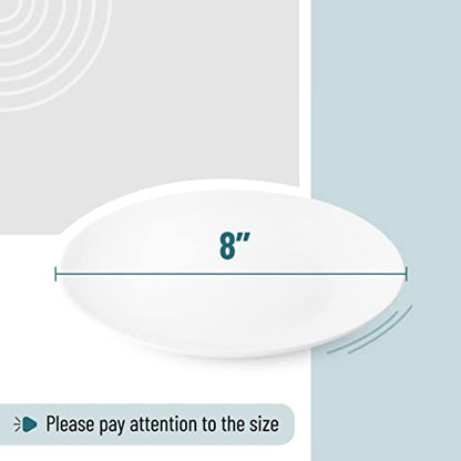 BTaT- White Dessert Plates, 8 inch, Set of 12, Small Plates for Appetizers - color: White, size: 8 inch, Set of 12