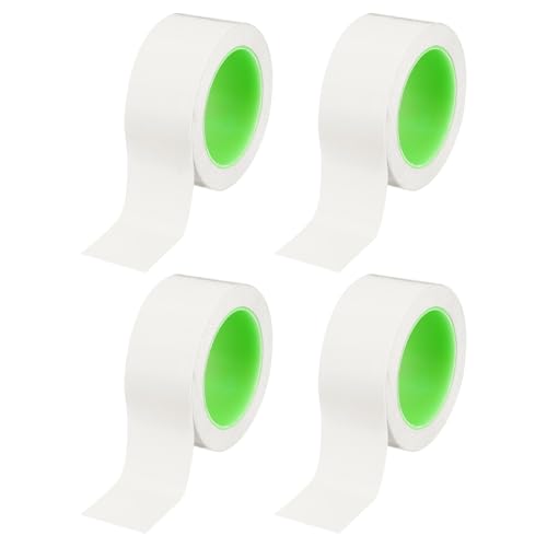 PATIKIL Floor Marking Tape 2 Inch x 110 Ft, 4 Pcs Self-Adhesive Warning Safety Tape Caution Stripe for Walls Floors Pipes Equipment Outdoor, White - color: White