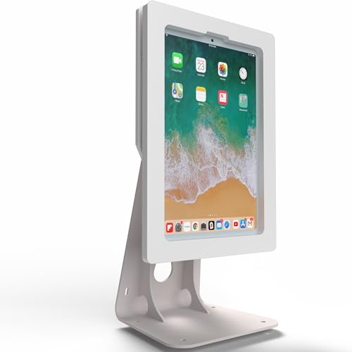 Anti-Theft Acrylic Case for Lenovo TAB Tablet with 360 Rotate 180 Swivel Metal Desktop Stand & 90-Degree USB C Cable (White, M8 Gen 4) - color: White, size: M8 Gen 4