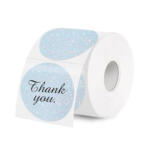 2''Holographic Thermal Label,Round Self-Adhesive Direct Thermal Label,Thermal Stickers for DIY Logo Design,Name Tag (300/Roll Starry Sky - color: Starry Sky, size: 2 inches