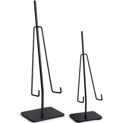 Airy Abode Tabletop Easel Set, Small and Large Black Metal Stands - size: Small + Large