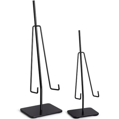Airy Abode Tabletop Easel Set, Small and Large Black Metal Stands - size: Small + Large