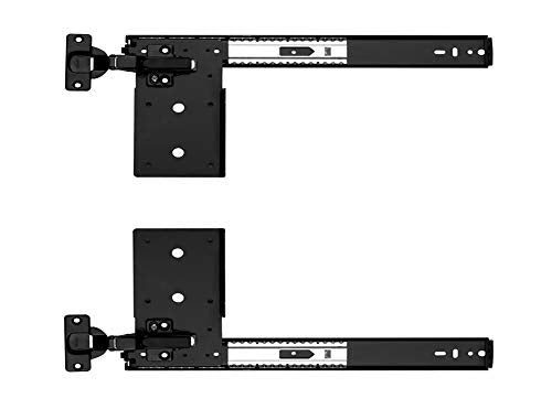 KV Pivot Door Slide Hardware Inset Application Self Closing 22 1/8" Slide (Kit) Black