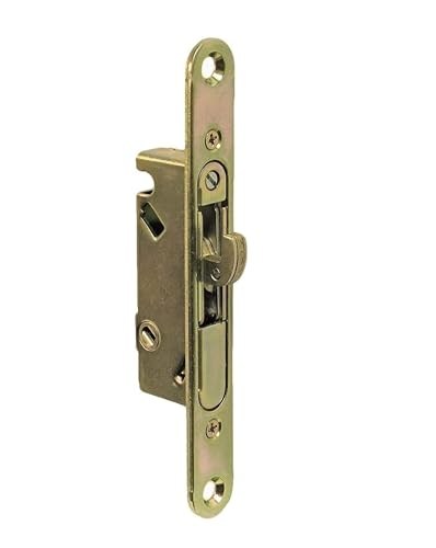 Sliding Glass Door Replacement Mortise Lock with Face Adapter Plate, 4-5/8” Screw Holes, 45 Degree Keyway- Fix and Repair Glass Door Mortise Locking Mechanism - size: Small Mortise Lock and Keeper