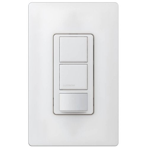 Lutron MS-OPS6-DDV-SW Maestro 6-Amp Single Pole Dual Circuit Occupancy Sensing Switch, Snow - color: Snow