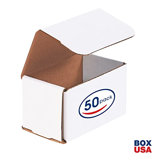 Box USA BM533 5"L x 3"W x 3"H, White (Pack of 50) - size: (019) 5" x 3" x 3", 50-Pack