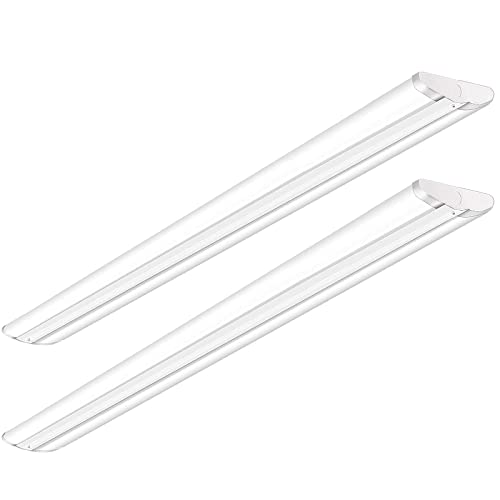 ANTLUX 110W 8FT LED Wraparound Ultra Slim Strip Lights, 12600LM, 5000K, 8 Foot LED Garage Shop Lights, Flush Mount Warehouse Office Ceiling Lighting Fixture, Fluorescent Tube Replacement, 2 Pack - color: 5000K Daylight White