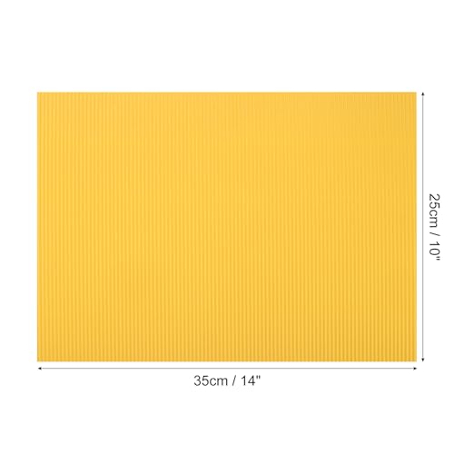 uxcell 10pcs Corrugated Cardboard Paper Sheets,Golden Yellow,14 inch x 10inch,for Craft and DIY Projects - color: Golden Yellow, size: 14inch x 10inch