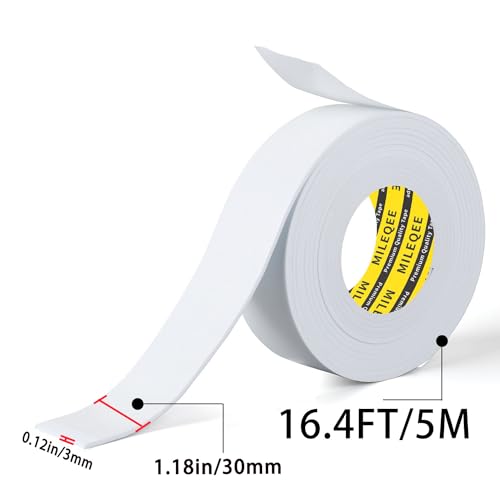 Single-Sided Adhesive Foam Tape EVA White,1.18in x 16.4FT - color: White, size: 1.18 Inch x 16.4 FT