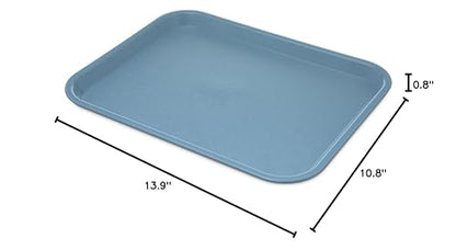 Carlisle Cafe Tray, Fast Food Restaurant Tray, 10 x 14, 1 Ct, Slate Blue - size: 0.6" x 0.5" x 0.2"