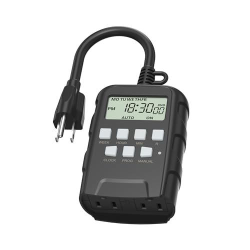 BN-LINK Outdoor 7-Day Programmable Timer Outlet, 2 Outlets - size: Standard
