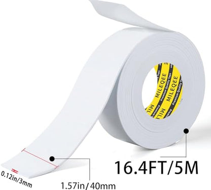 Single-Sided Adhesive Foam Tape EVA White,1.57in x 16.4FT - color: White, size: 1.57 Inch x 16.4 FT