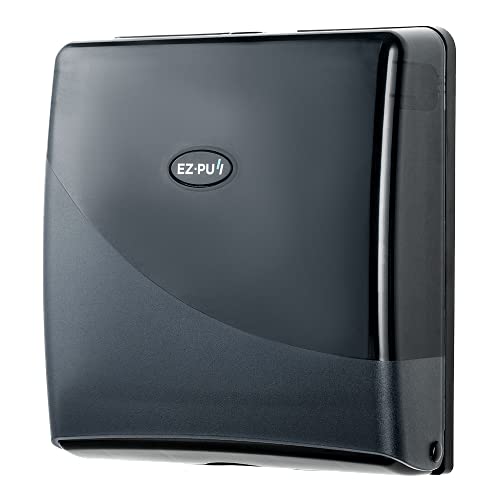 EZbrnd Wall Mount SLIMFOLD Hand Towel Dispenser for Kitchen/Washroom/Office/RV/Airbnb, Pearl Black, 3210B-EZ - color: Wall Mount Black