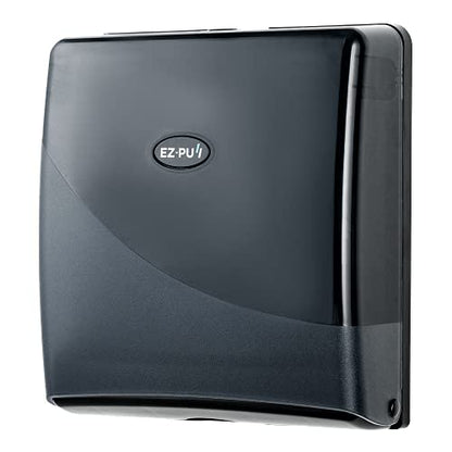 EZbrnd Wall Mount SLIMFOLD Hand Towel Dispenser for Kitchen/Washroom/Office/RV/Airbnb, Pearl Black, 3210B-EZ - color: Wall Mount Black