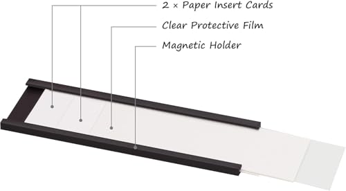 Realth C Channel Magnetic Label Holders 50 Pack 0.78" x 2" - size: 0.78'' x 2'', style: 50 Pack