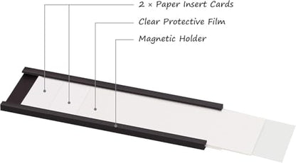 Realth C Channel Magnetic Label Holders 50 Pack 0.78" x 2" - size: 0.78'' x 2'', style: 50 Pack